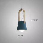 Modern Nordic 1-light Dome Wood Carrying Handle Pendant Light Lumendat