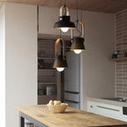 Modern Nordic 1-light Dome Wood Carrying Handle Pendant Light Lumendat
