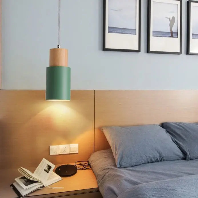 Nordic Macaron Cylinder Aluminum 1-light Single LED Pendant Light Lumendat