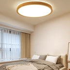 Japanese Minimalist Solid Wood LED Flush Mount Lighting Lumendat
