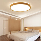 Japanese Minimalist Solid Wood LED Flush Mount Lighting Lumendat