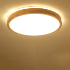 Japanese Minimalist Solid Wood LED Flush Mount Lighting Lumendat