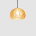 Modern Wooden 1-light Japanese Pendant Light BulbSquare
