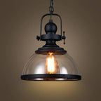 Retro Glass Shade 1-light Single Dome Pendant Light Lumendat