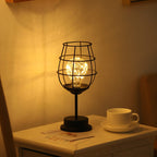 Retro Wrought Iron Wine Bottle Night Light Table Lamp Lumendat
