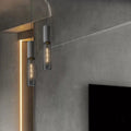 Contemporary Industrial Cylinder Metal Cement 1-light Pendant Light for Living Room BulbSquare