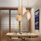 Traditional Japanese Zen Anti-silk Lantern Shape 1-light Pendant Light for Living Room BulbSquare