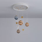 Lumendat Contemporary Creative Aluminum Round Shade Acrylic Glass Ball LED Kid's Flush Mount Ceiling Light For Bedroom Lumendat