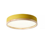 Simple Macaron Round Acrylic LED Flush Mount Ceiling Light BulbSquare