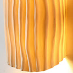 Contemporary Nordic Resin Striped Half Cylinder 2-Light Wall Sconce Lamp for Living Room Lumendat