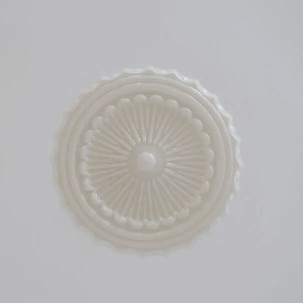 Traditional French Iron Glass Stripes Round Drum LED Semi-flush Mount Ceiling Light for Living Room & Bedroom Lumendat