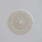 Traditional French Iron Glass Stripes Round Drum LED Semi-flush Mount Ceiling Light for Living Room & Bedroom Lumendat
