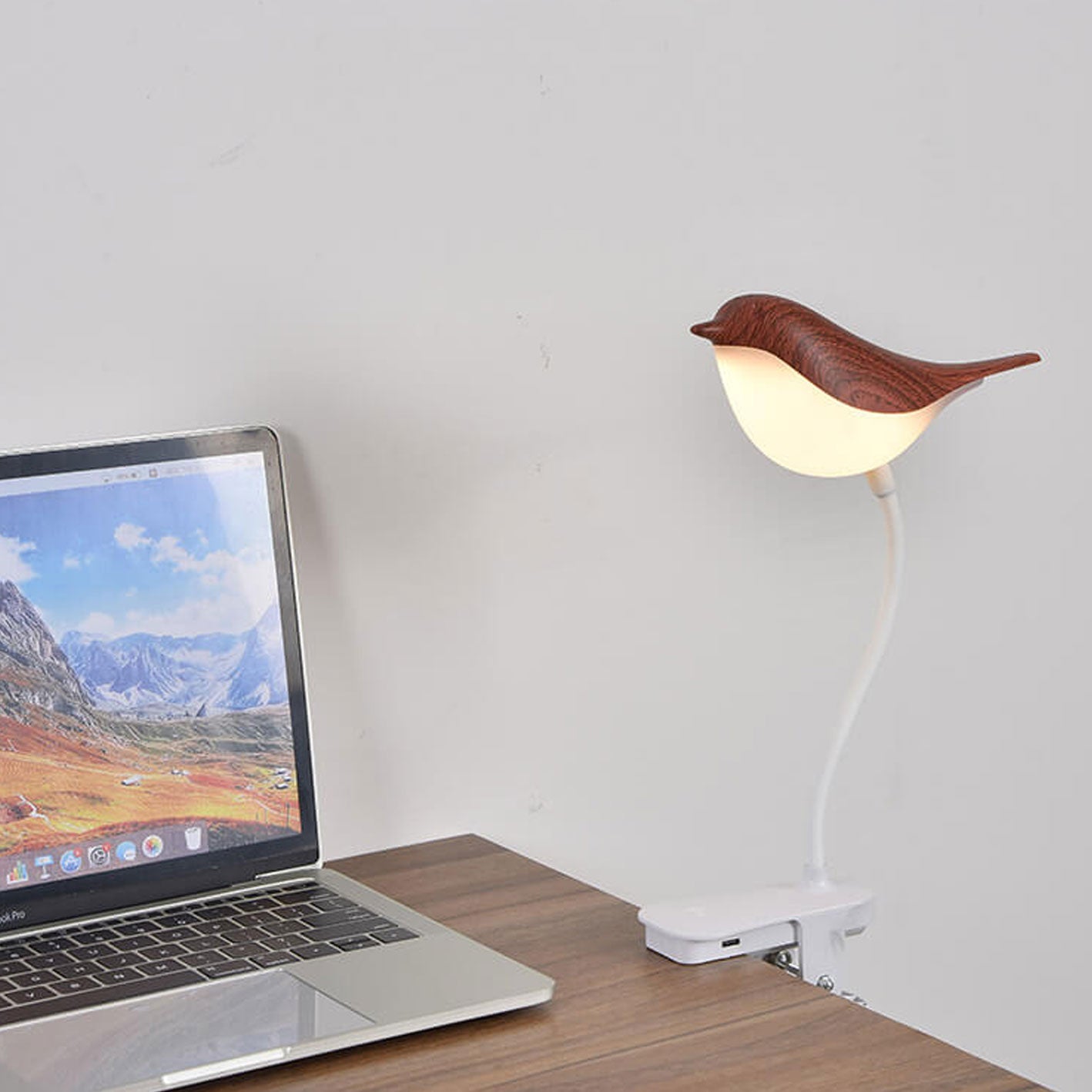 Nordic Creative Bird Clip USB Charging LED Night Light Table Lamp Lumendat