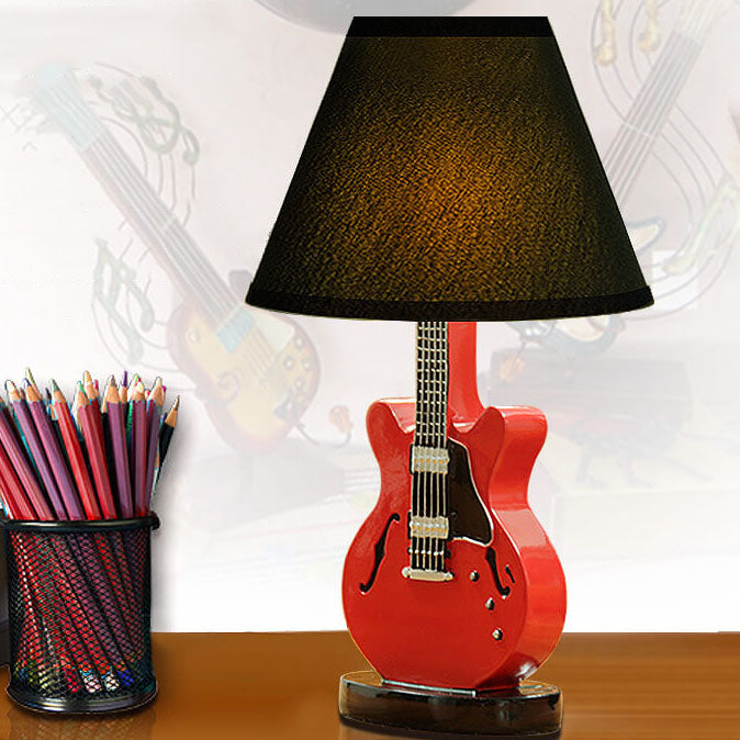Lumendat Cartoon Creative Fabric Shade Guitar 1-Light Table Lamp Lumendat