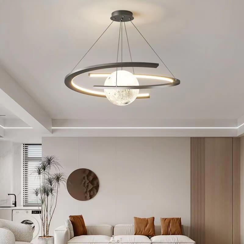 Lumendat Nordic Minimalist Kids Wrought Iron Planet LED Chandelier Lumendat