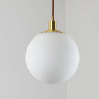 Nordic Minimalist White Orb 1-light Pendant Light Lumendat