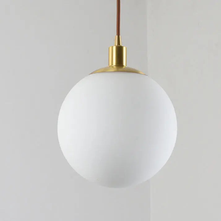 Nordic Minimalist White Orb 1-light Pendant Light Lumendat