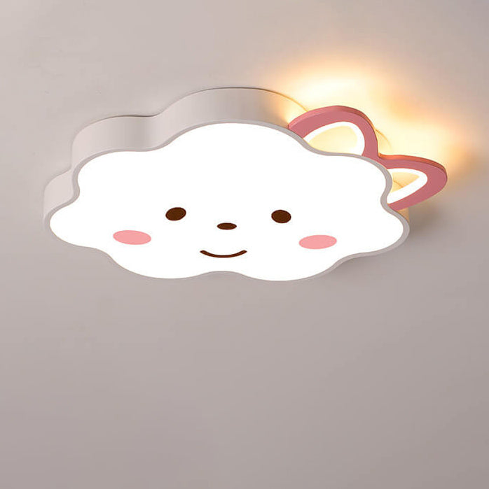 Lumendat Cartoon Creative Clouds Cat Ears LED Flush Mount Ceiling Light Lumendat