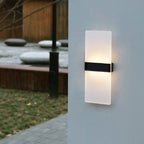 Courtyard Waterproof Acrylic LED Solar Wall Sconce Lamp Outdoor Light Lumendat