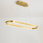 Modern Minimalist Light Luxury Oval Aluminum LED Chandelier BulbSquare