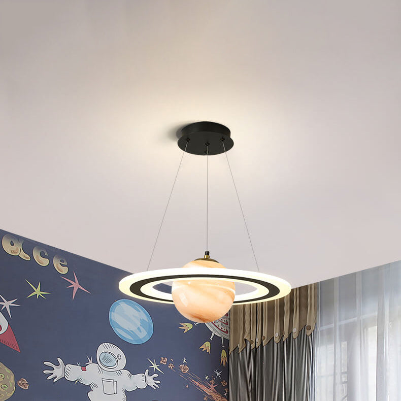 Lumendat Modern Creative Space Planet Circle Kids LED Chandelier Lumendat