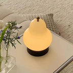 Traditional French Cream Pear Shape LED Rechargeable Touch Table Lamp For Bedroom Lumendat