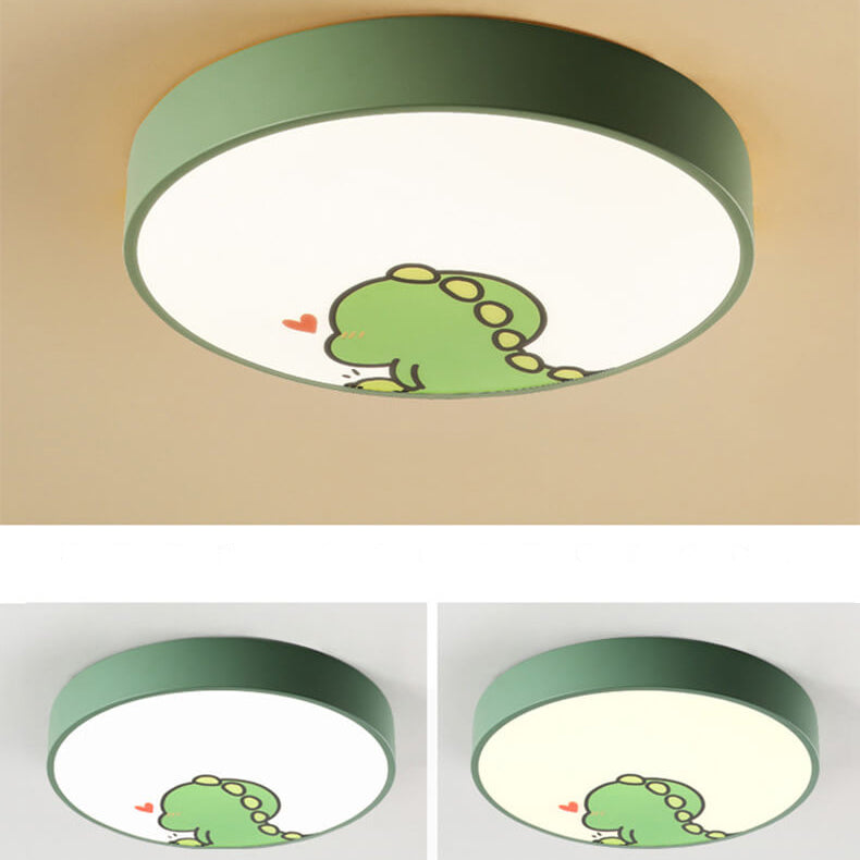Lumendat Cartoon Creative Colorful Round Children LED Flush Mount Ceiling Light Lumendat
