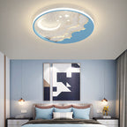 Lumendat Contemporary Creative Cartoon Stars Moon Acrylic LED Kids Flush Mount Ceiling Light For Living Room Lumendat