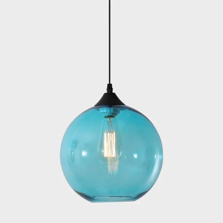 Nordic Minimalist Stained Round Glass 1-light Pendant Light Lumendat
