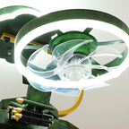 Lumendat Modern Children's Helicopter Hardware Acrylic LED Semi-Flush Mount Ceiling Fan Light Lumendat