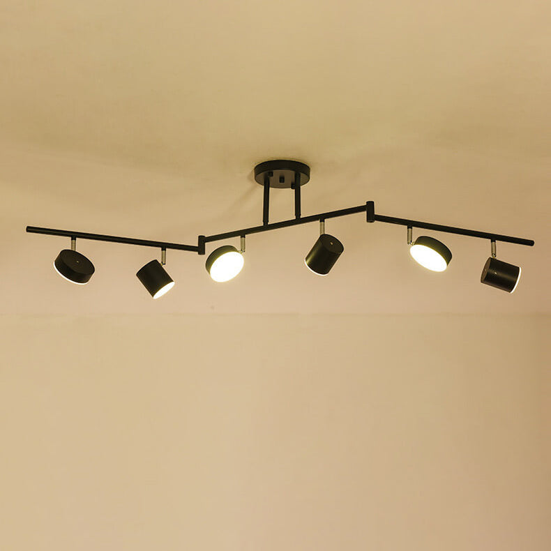 Modern Creative Rotating Track Spotlight LED Semi-Flush Mount Ceiling Light Lumendat