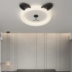 Lumendat Contemporary Creative Cartoon Panda PE Resin LED Kids Flush Mount Ceiling Light For Bedroom Lumendat