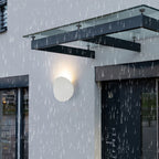 Minimalist Round 1-Light LED Indoor Outdoor Wall Sconce Lamp