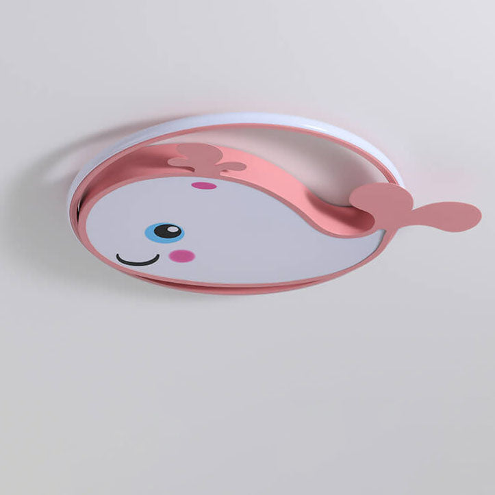 Lumendat Cartoon Creative Dolphin Circle LED Kids Flush Mount Ceiling Light Lumendat