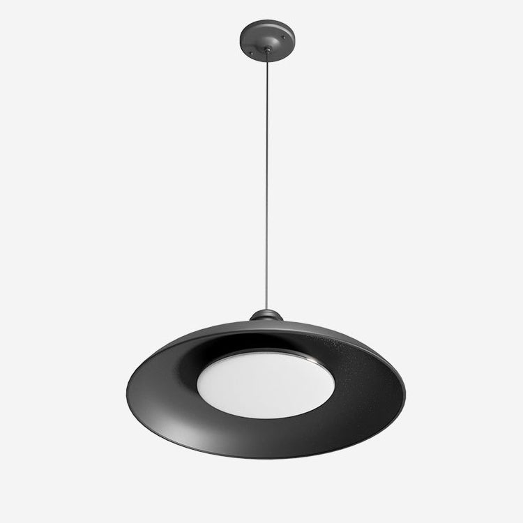 Contemporary Scandinavian Waterproof Carbonized Steel Round 1-light Pendant Light for Outdoor Patio BulbSquare