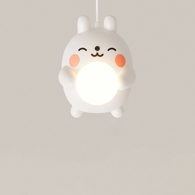 Lumendat Modern Art Deco Kids Iron Acrylic Rabbit LED Pendant Light For Bedroom Lumendat