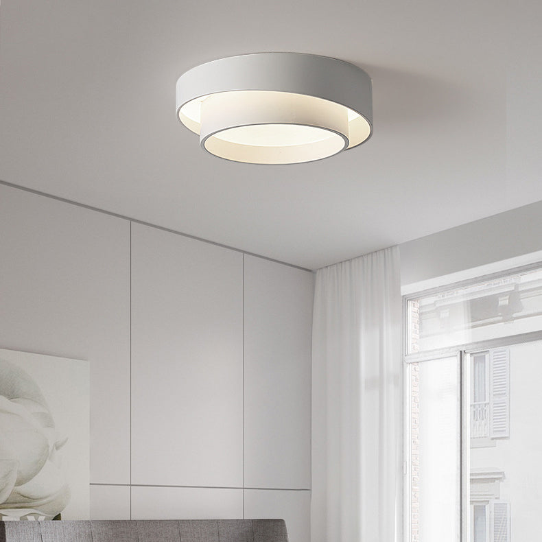 Modern Minimalist Overlapping Round LED Flush Mount Ceiling Light BulbSquare