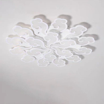 Modern Minimalist Xiang Yun Iron Acrylic LED Semi-Flush Mount Ceiling Light For Living Room