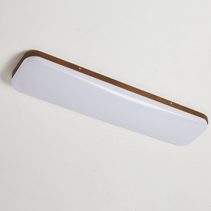 Modern Minimalist Rectangle Iron Acrylic LED Flush Mount Ceiling Light for Living Room