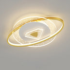 Lumendat Contemporary Creative Kids Round Circle Diamond Iron Acrylic LED Flush Mount Ceiling Light For Bedroom Lumendat