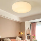 Modern Minimalist Oval Iron Pe LED Flush Mount Ceiling Light for Bedroom BulbSquare