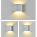 Modern Simple Square LED Body Sensor Wall Sconce Lamp
