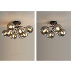 Modern Light Luxury Glass Magic Bean Round 4/6/8 Light Semi-Flush Mount Ceiling Light Lumendat