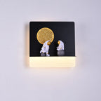 Lumendat Contemporary Creative Iron Resin Round Astronaut LED Wall Sconce Lamp For Bedroom Lumendat