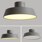Nordic Minimalist Round Pot Iron LED Flush Mount Ceiling Light BulbSquare