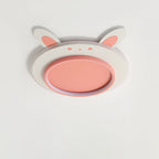 Lumendat Modern Simplicity Kids Iron Acrylic Rabbit Round LED Flush Mount Ceiling Light For Bedroom Lumendat