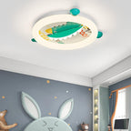 Lumendat Contemporary Creative Kids Round Dinosaur Iron Acrylic Plastic LED Ceiling Light For Bedroom Lumendat