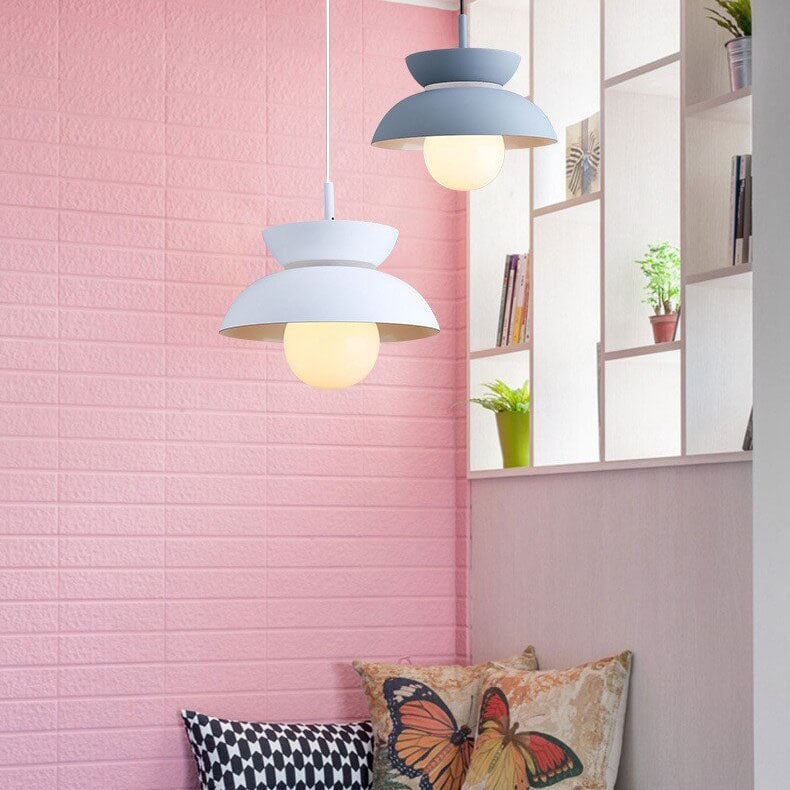 Nordic Minimalist Color Solid Aluminum 1-light Pendant Light