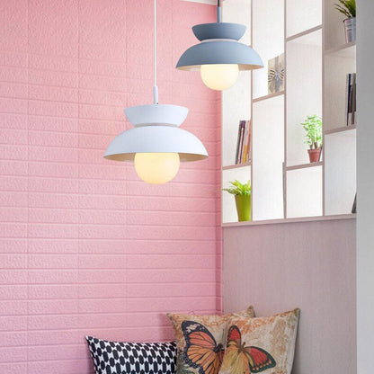 Nordic Minimalist Color Solid Aluminum 1-light Pendant Light