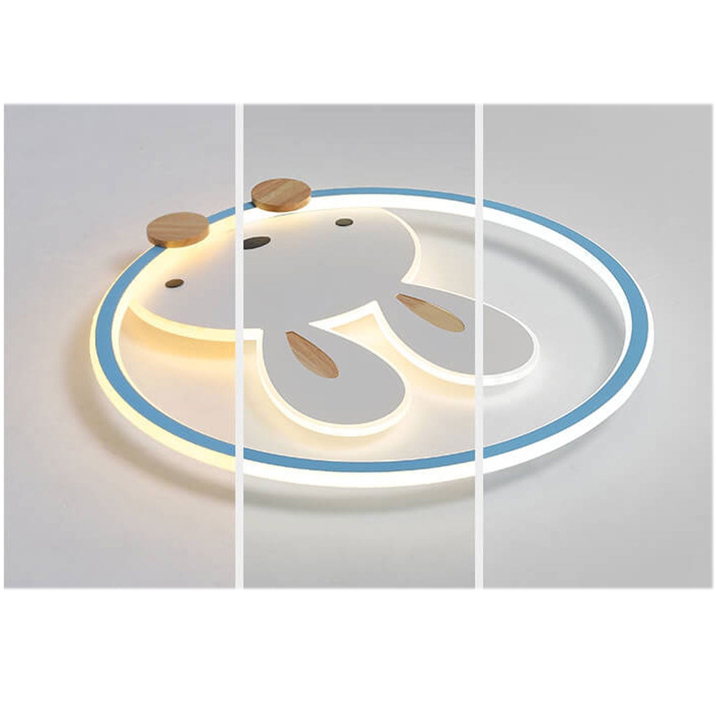 Lumendat Childlike Creative Cartoon Rabbit Design LED Flush Mount Light Lumendat